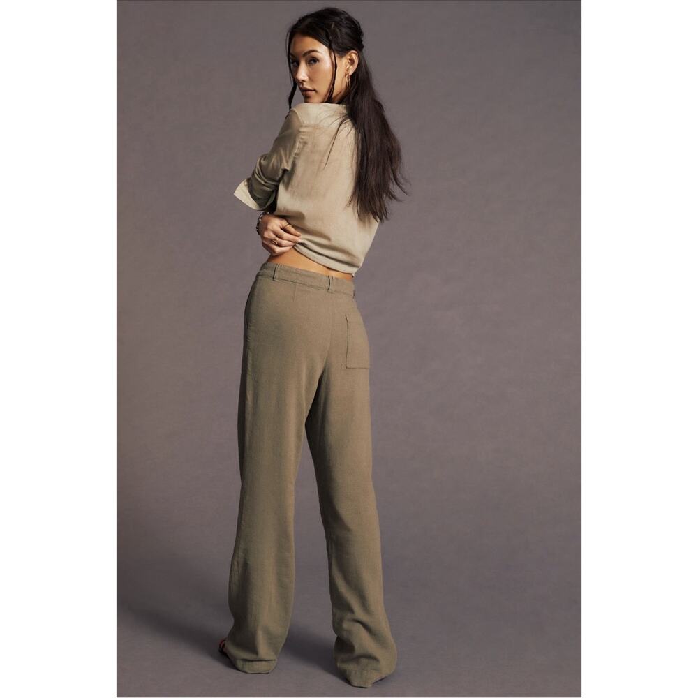 Sanctuary Sunset Linen Blend Pants in Trail Green - Size 30 - Picture 3 of 12